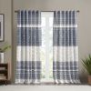 Ink & Ivy Cotton Printed Curtain Panel w/ Chenille detail & lining