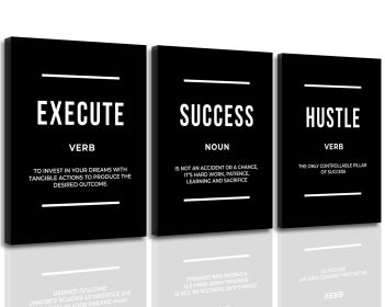 Motivational Positive Quote Print "Execute Success Hustle"