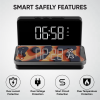 Premier Black LED Digital Alarm Clock, Wireless Phone Charger