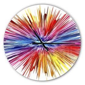 Designart 'Color Explosion ' Modern wall clock 23"