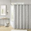 Grey Floral Shower Curtain 72" x 72"