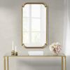 Gold Scalloped Wood Wall Mirror 19"W x 35.5"H