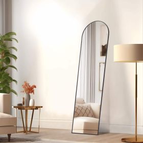 Black Floor Standing Mirror, with Aluminum Alloy Frame,16''x59''