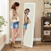 Floor Standing 3 Color Mirror w/ LED Lights and Stand, 64"x21"