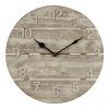 Sunwashed Wood Brown La Crosse Clock 12" Analog Clock