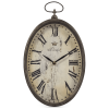 Paris Oval Wall Clock, Antique Brown, 9"W x 14"H