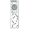 Silver Glass DecMode 13" x 42" Beveled Mirrored Wall Clock