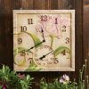 Taylor 14-in. x 14-in. Beechwood Flower Clock with Thermometer