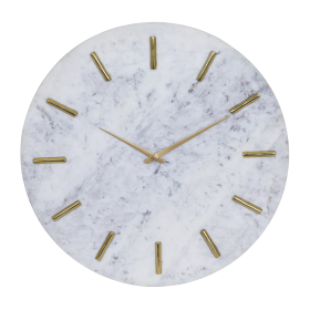 White Marble CosmoLiving by Cosmopolitan 20" Clock