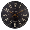 Black Vintage 15.5" Analog Quartz Accurate Clock by Westclox