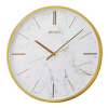 Seiko 16" Carrara Gold & White Glamorous Round Wall Clock