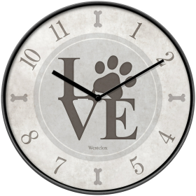 Westclox Gray Love Paws 10", Timekeeping for Animal Lovers