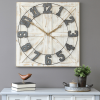 Stratton Rustic Farmhouse 31" Square Distressed White Clock