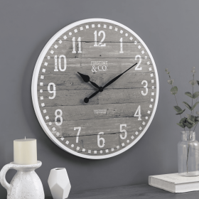 FirsTime & Co. Gray Arlo Wall Clock, Farmhouse, Analog, 20"