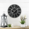 Black Better Homes & Gardens 20" Round Farmhouse Clock