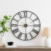 Dark Brown Solange Round Analog Metal Wall Clock - 30"