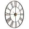 Dark Brown Solange Round Analog Metal Wall Clock - 30"