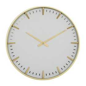 Gold CosmoLiving by Cosmopolitan 20" Clock, Gold Accents