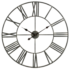 Gray Solange Round Metal Wall Clock - 30"