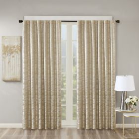 Marble Jacquard Lined Total Blackout Pocket/Back Tab Curtain