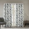 White Dobby Jacquard Printed Room Darkening Curtain Panel