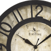 FirsTime & Co. Bronze Raised Number Wall Clock, Analog, 8"