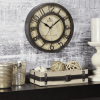 FirsTime & Co. Bronze Raised Number Wall Clock, Analog, 8"