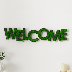 WELCOME Letter Art Moss Wall Decor