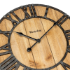 Westclox 16" Natural Wood Grain w/ Raised Roman Numerals