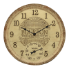 Taylor 14-inch Bourbon Barrel Clock with Thermometer