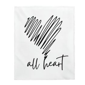 Say It Soul, "All Heart" Black Line Art Print Throw Blanket 60x80