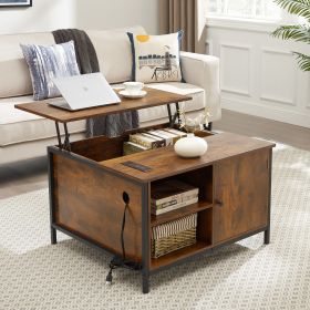 Lift Top Coffee Table, Multi-Function, Hidden Compartment