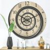 Designart 'Analog Wall Time Spiral ' Modern Wood Clock, 16"