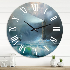 Designart 1 in Coastal Wall Clock 29"