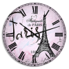 Designart 'Illustration with Paris Eiffel Tower' French Country 23"