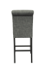 Charcoal Fabric, Nailheads Trim, Counter Height Chairs, Set of 2