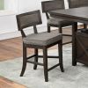 Rustic Espresso Counter Height Dining Chairs wood & Veneer, 2