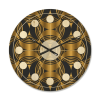 Designart 'Art Deco Style Retro Pattern' Mid-Century Clock 16"