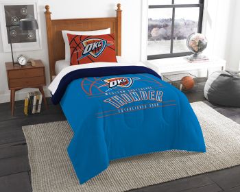 Thunder, NBA; "Reverse Slam" Printed Twin Comforter