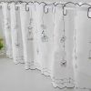 Translucent Short Gauze Tier Kitchen Curtain 57" x 23.6"