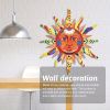 Colorful 3D Metal Sun Wall Hanging, 12.6" x 11"