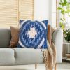 Southwest Aztec Shaggy Throw Pillows, 2 pc, Blue & White18"