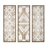 Mandal Panel Two-tone Geometric 3-piece Wood Wall Decor Set