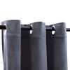 Blackout Curtains with Rings 2 pcs Anthracite 37"x 95" Velvet