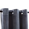 Blackout Curtains with Rings 2 pcs Anthracite 37"x 63" Velvet