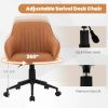 Brown Home Office Chair w/ Curved Backrest,  Armrests