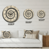 Designart 'Analog Wall Time Spiral ' Modern Wood Clock, 16"