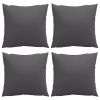 Throw Pillows 4 pcs Anthracite 15.7" x 15.7" Fabric