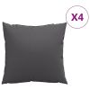 Throw Pillows 4 pcs Anthracite 15.7" x 15.7" Fabric