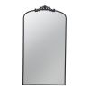 Black 66" x 36" Arched Full Length Mirror, Lean or Hang On Wall